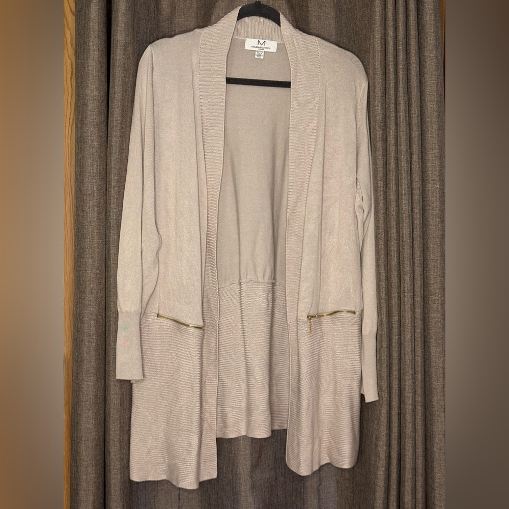 Magaschoni Tan Cardigan